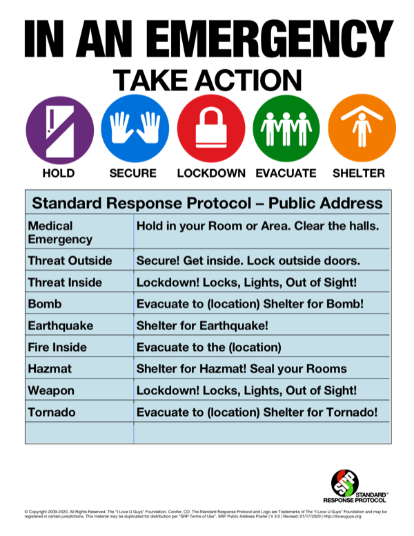 SRP K12 Public Address Poster