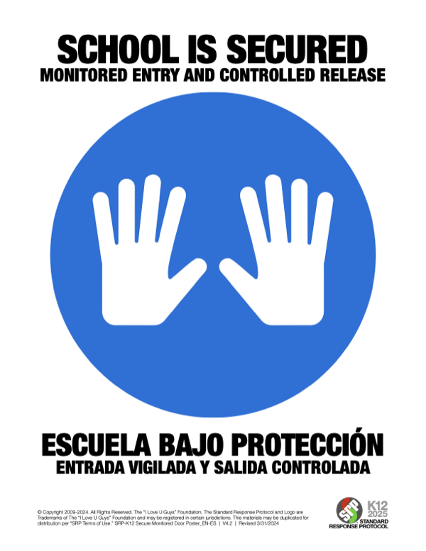 SRP K12 Secure Door Monitored Poster EN ES