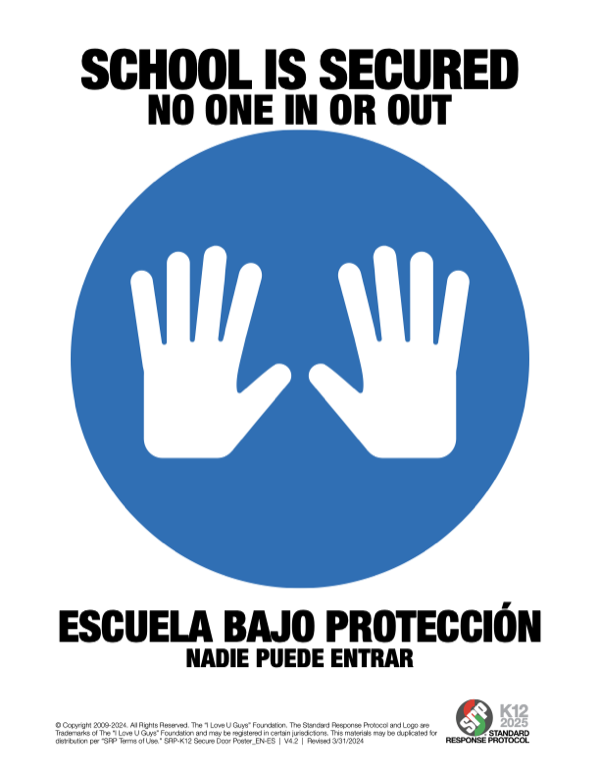 SRP K12 Secure Door Poster EN ES